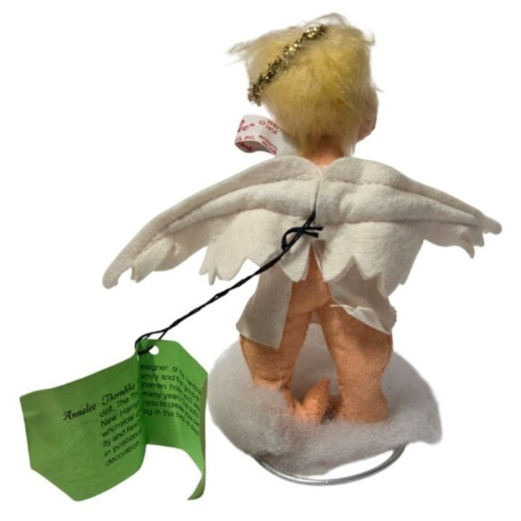 Annalee Dolls Vintage 1980s Naughty Baby Angel with Sling Shot in a Cloud - Picture 7 of 7